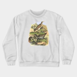 Birds on the landscape background Crewneck Sweatshirt